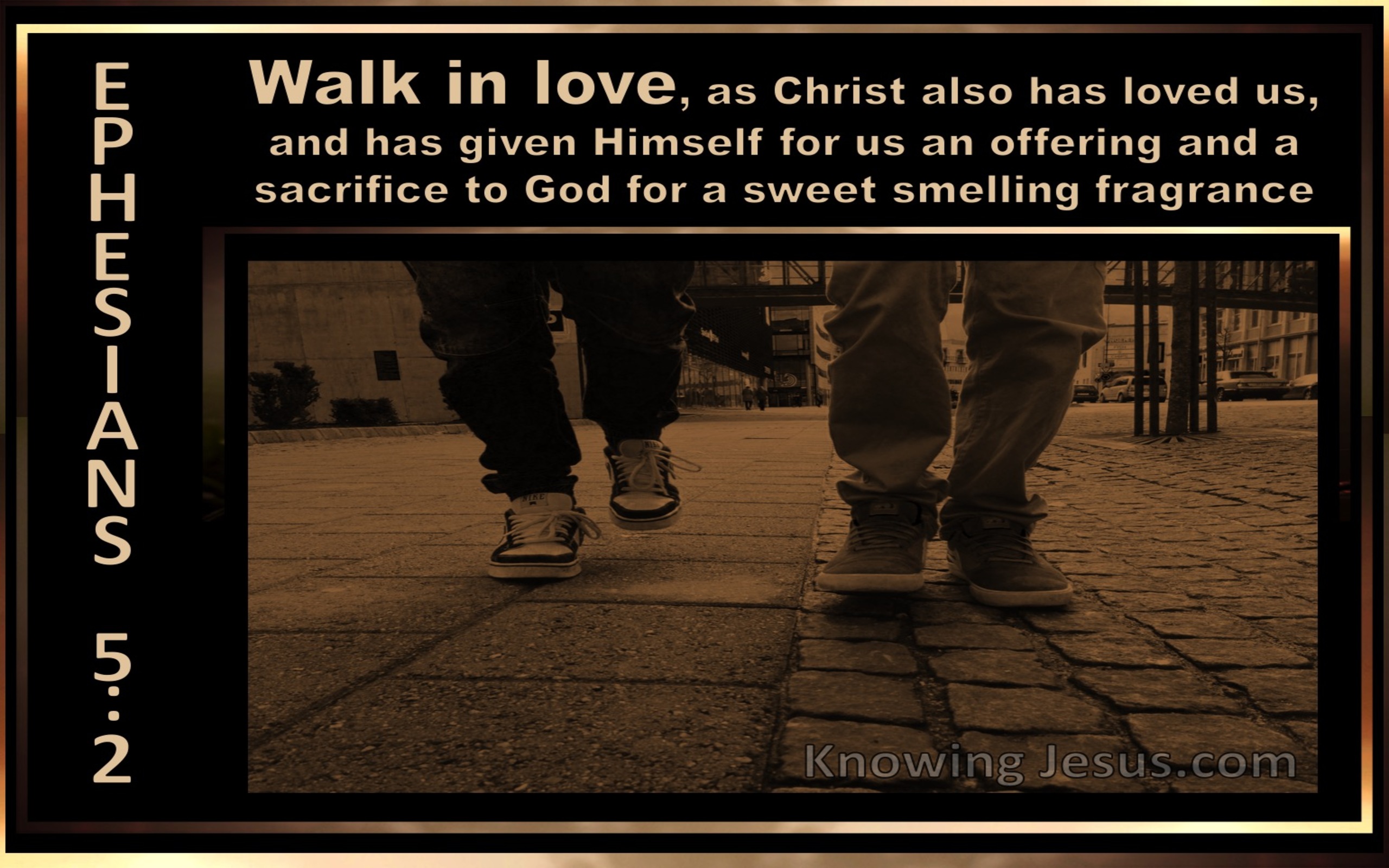 Ephesians 5:2 Walk In Love (brown)